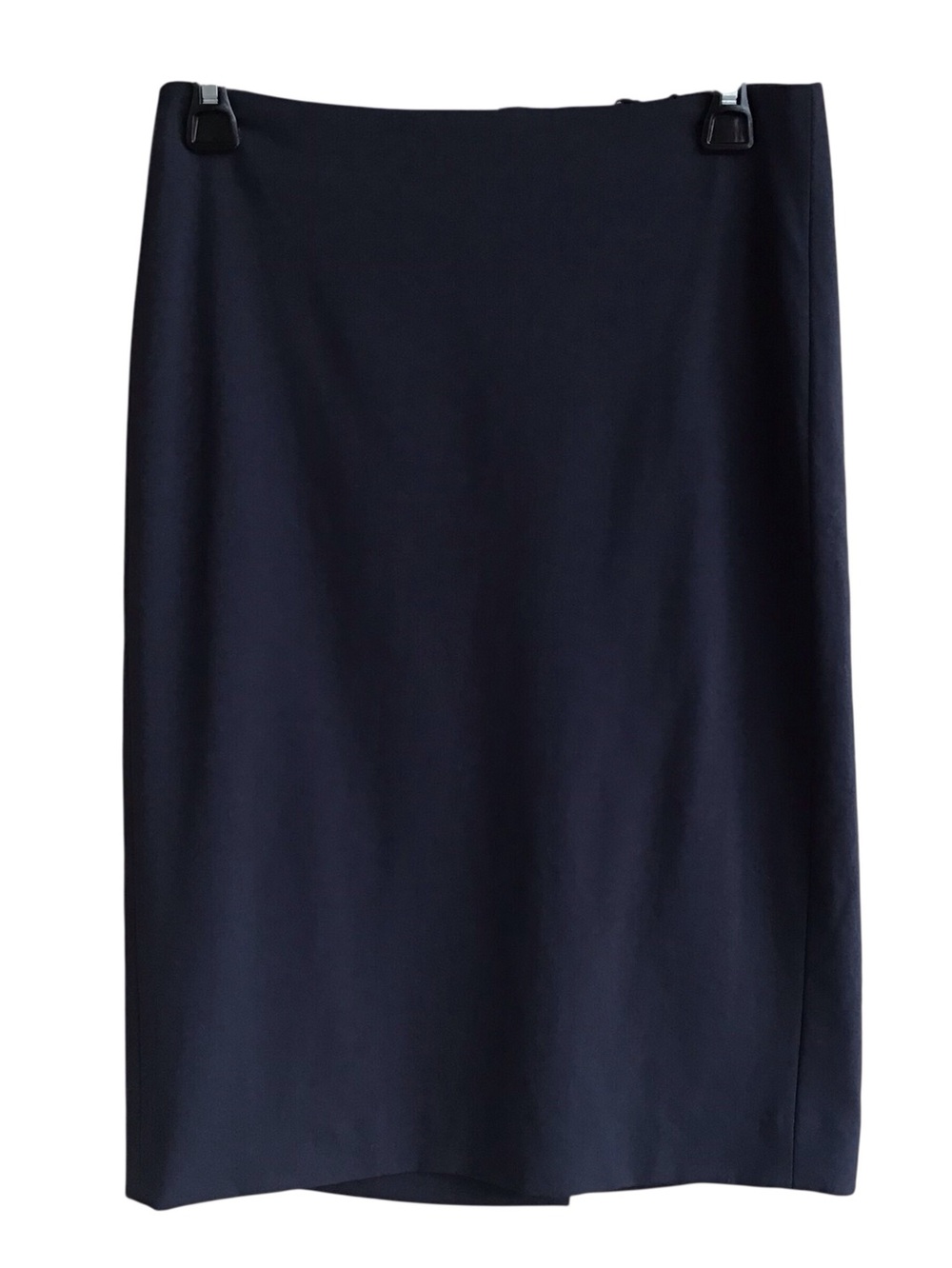 Theory Virgin Wool Pencil Skirt in Navy Blue NEW